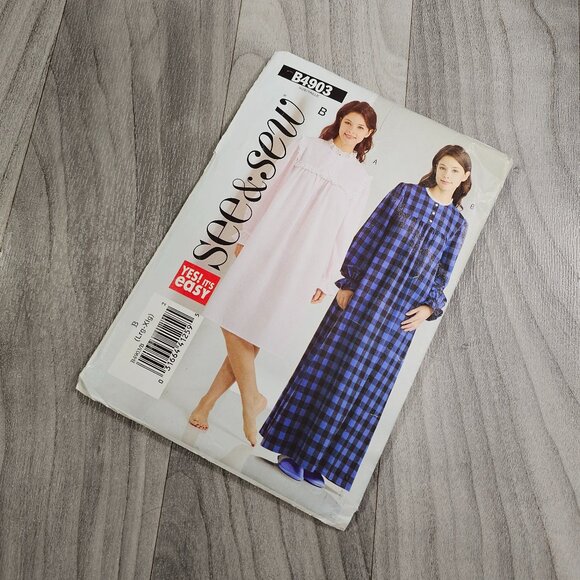 Butterick See & Sew Sewing Pattern B4903 Misses Nightgowns Sizes L / XL - Picture 1 of 4